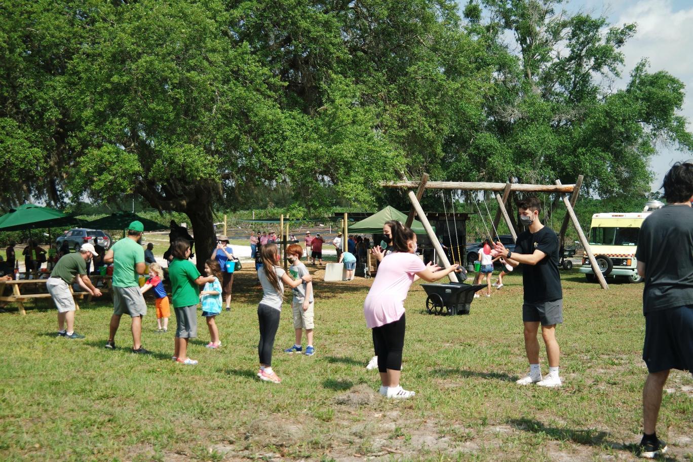 kids playing on playground